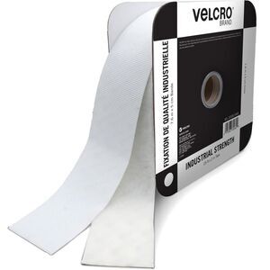 VELCRO 25 Ft Bulk Roll 2" Wide, Industrial Strength Strong Hold - White